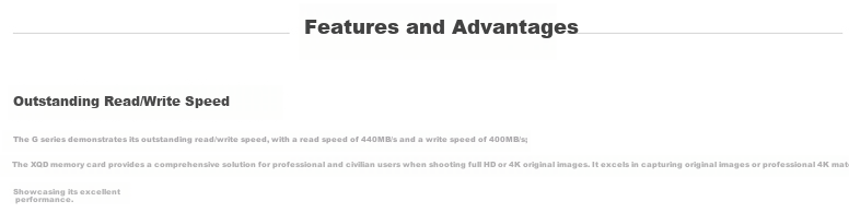 SONY 120GB XQD Memory Card G Series QD-G120F, 4K Video Recording, Read Speed 440MB/s, Write Speed 400MB/s 7