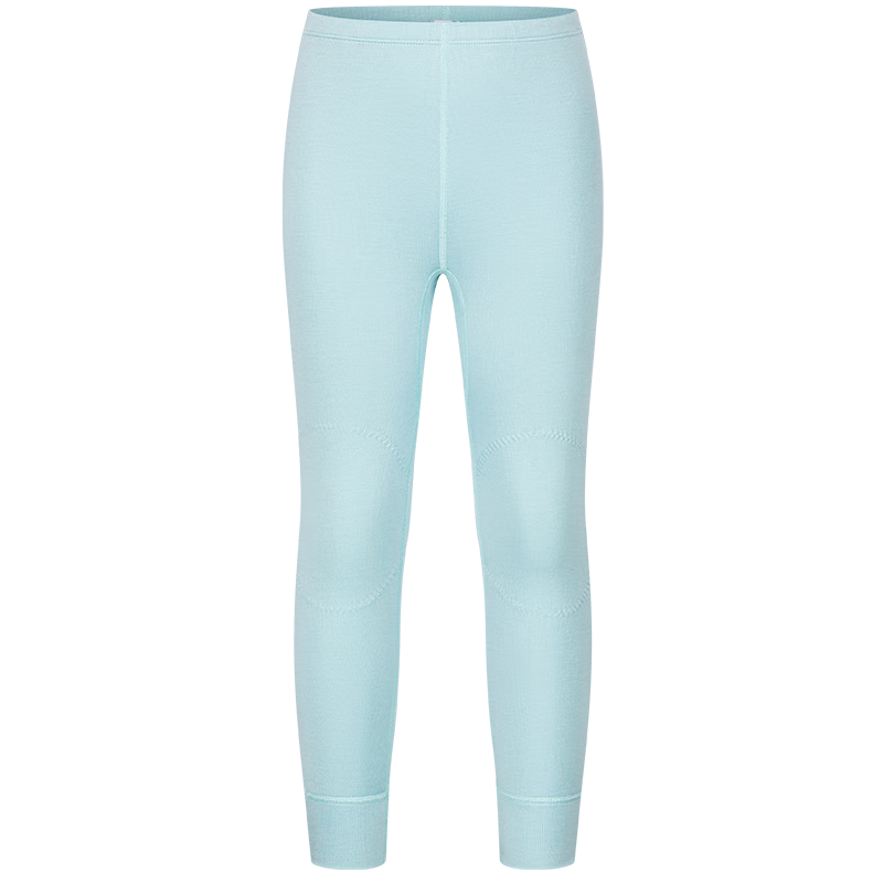 AIMER KIDS Little Heater [Double Warmth] Moisture-Absorbing Thermal Warm Underwear Boys Double-Layer Knee Pads Autumn Blue Long Pants Size 175