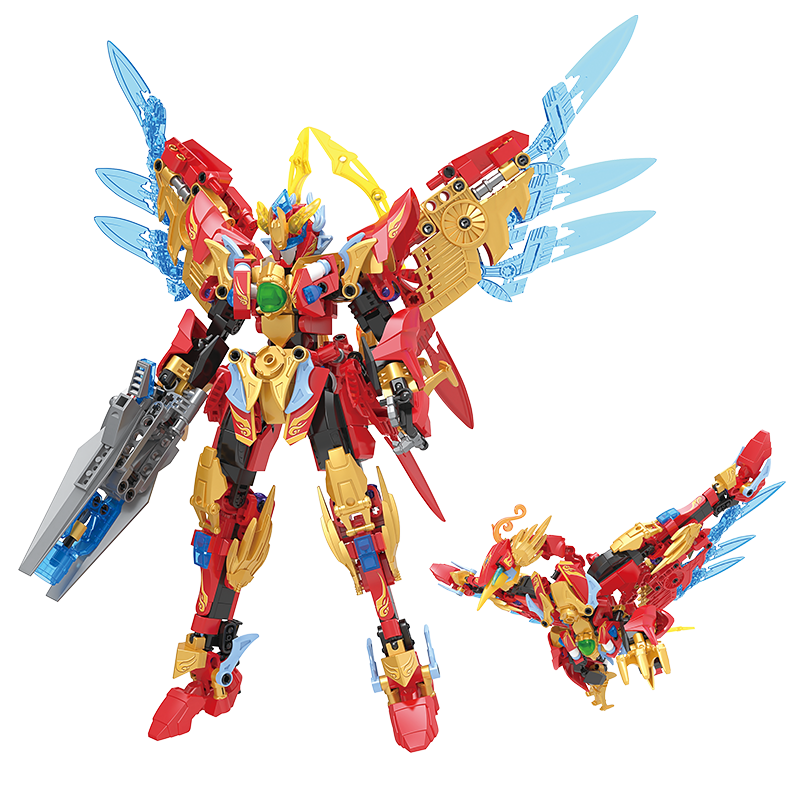 F5 Zhuque Transforming Mecha Action Figure, Building Block Set, Gundam Robot Toy, Children's Gift, Birthday Present for Boys