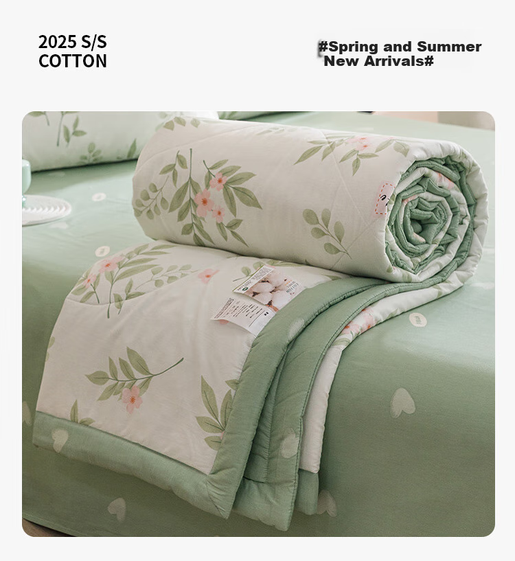 MUJI [Inside and Outside 100% Cotton] Class A 100% Xinjiang Cotton Quilt Pure Cotton Air Conditioning Quilt Summer Quilt Core 200*230cm 2