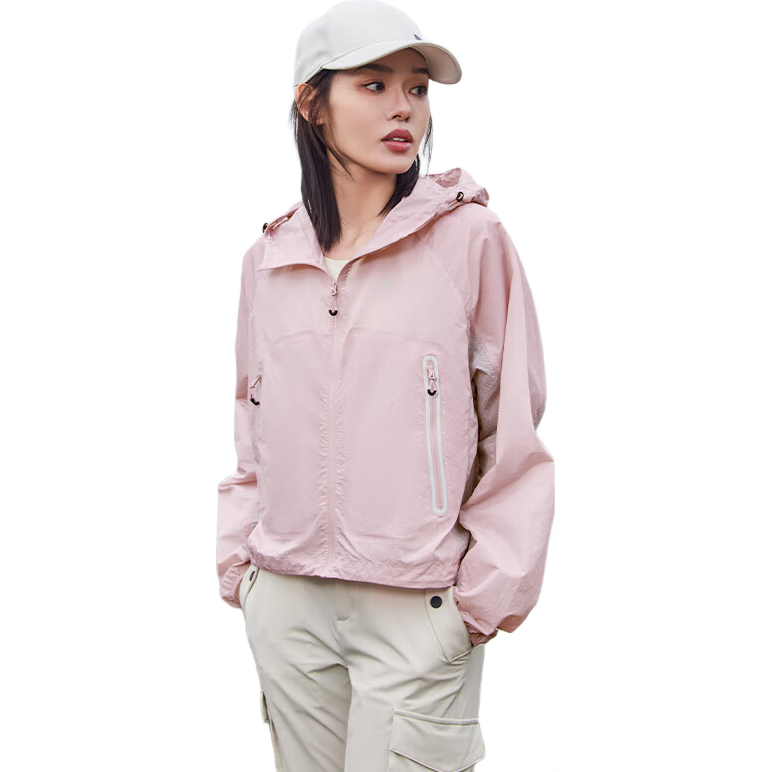 Pioneer Camp Women's Lightweight Breathable Functional Outdoor Water-Repellent Sun Protection Jacket Summer New Short Loose Skin Jacket