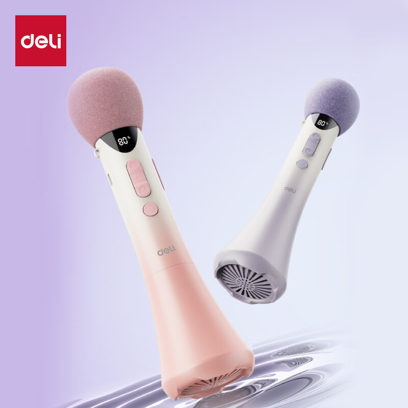 Портативный микрофон-усилитель Deli LT220, 17 Вт, беспроводной Bluetooth, с дисплеем, для лекций, экскурсий, пения, караоке