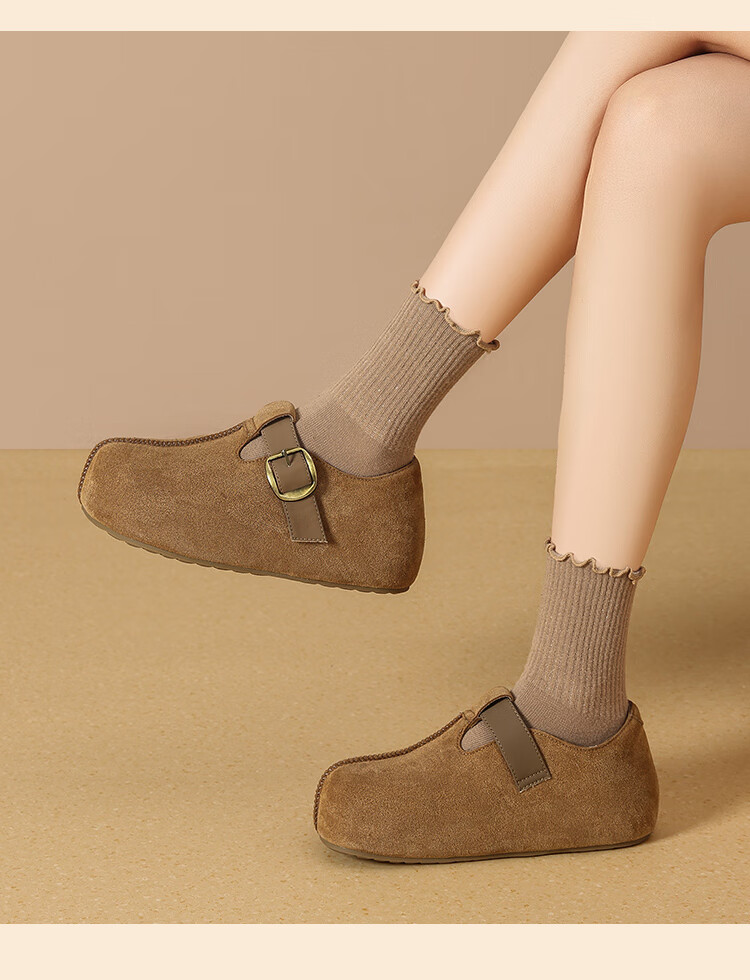 ZHR Height-Increasing Birkenstock Sandals for Women, Kappa Versatile Women's Shoes, Spring And Autumn Lightweight Casual Flats for Women, JT191 Khaki Size 36 16
