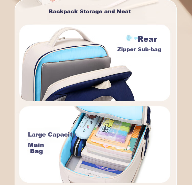 COOLBABY Schoolbag for Primary School Boys And Girls Grades 1-3 Children's Spine-Protecting, Load-Reducing, Pressure-Relieving Large Capacity Backpack 11