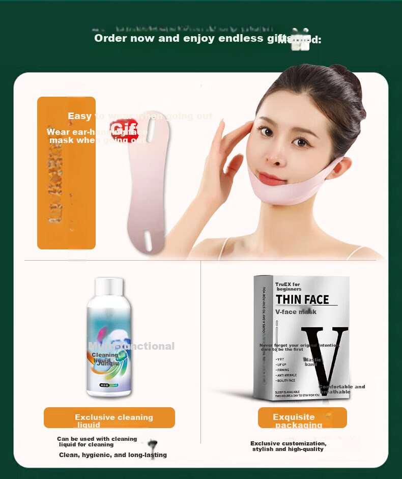 Chuxian Face Mask Lifting and Firming Magic Sculpting Headgear Double Chin Nasolabial Fold Facial Bandage Sleep Face Sculpting V-Line Mask 2