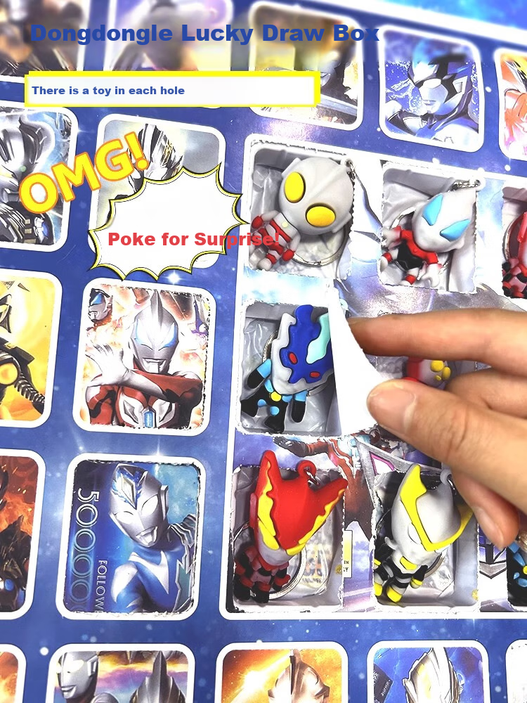 Licheers Children's Poke-A Game Ultraman Blind Box Toy, Boys And Girls Doll Pull-Out Game, Small Gift, 40 Holes 3
