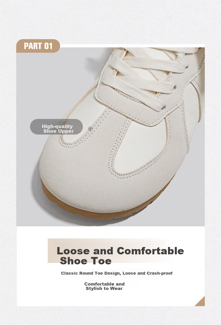 Huili Women's Shoes, Agan Shoes for Women, 2026 Summer Simple Training Shoes, Retro Footwear, Deep Beige Light Beige, Size 35 (225mm) 6
