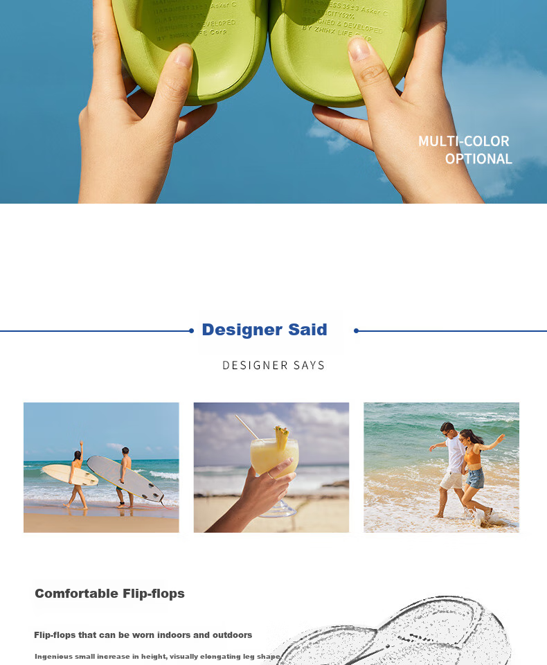 Lidani Summer Soft Sole Non-Slip Women's Flip Flops Cute Fashionable INS Style Outdoor Beach Bathroom Home Slippers 2