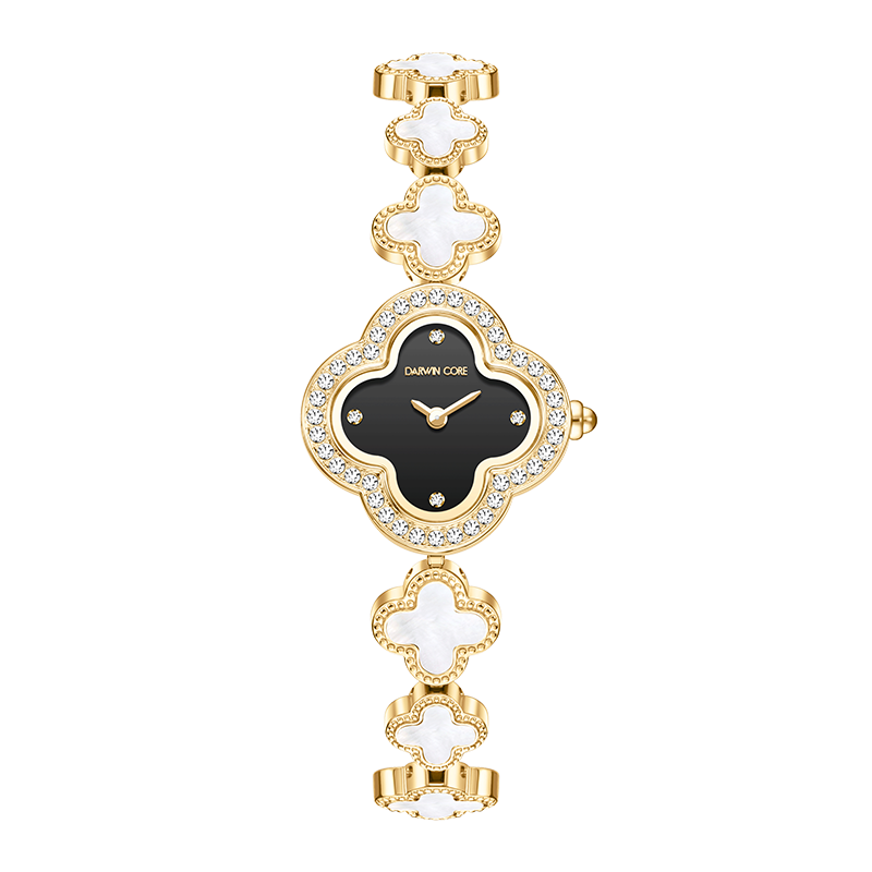 Darwin Core Daiwenke Little Golden Orchid Watch Gold Black Dial New Year Gift