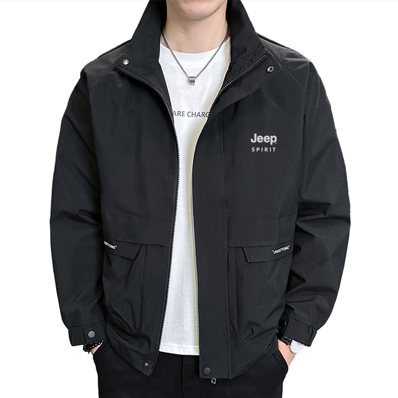 JEEP SPIRIT Men's Jacket, Autumn New Style Casual Jacket, Trendy Workwear Outerwear, Outdoor Windproof Menswear