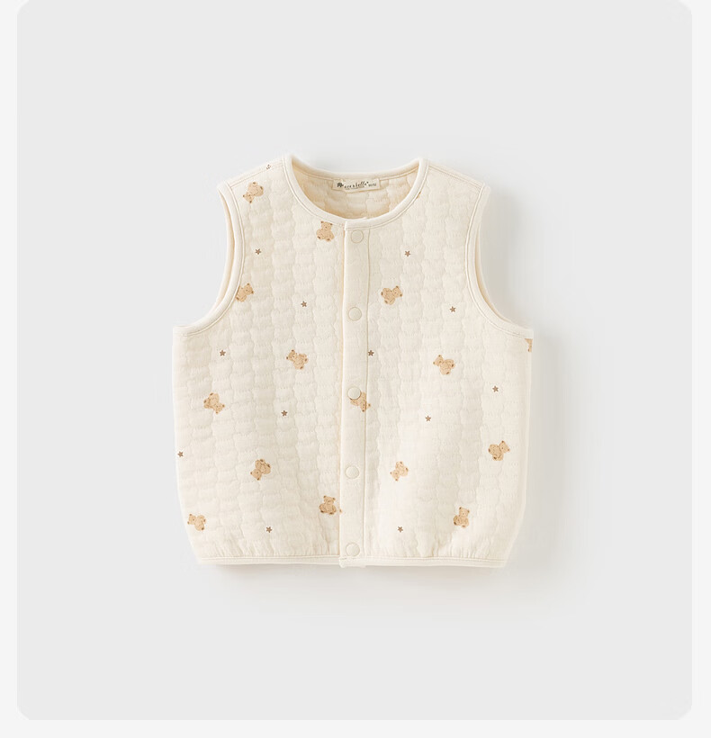 DAVE & BELLA Kids Quilted Vest Boys Class A Antibacterial Mite-Resistant Vest Girls Autumn Winter Sleeveless Jacket 7