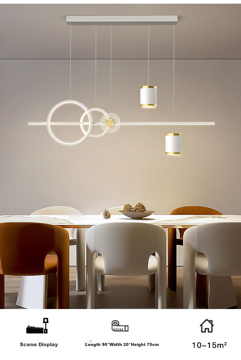 MICOE Full Spectrum Restaurant Pendant Light, LED Moon Creative Simple Nordic Cream Style Zhongshan Lighting Fixture 8