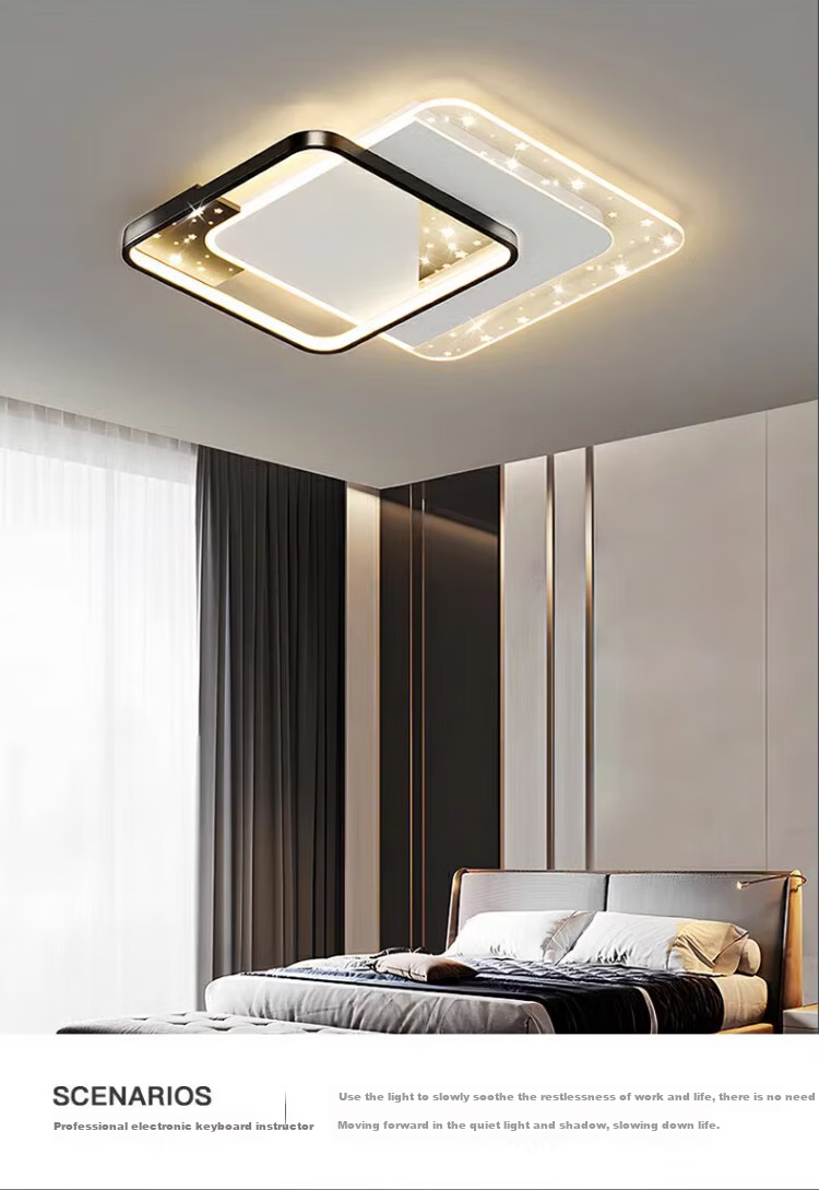 HD Full Spectrum Voice-Controlled Ceiling Light, LED Living Room Light, Bedroom And Dining Room Zhongshan Lighting Fixture, 26 Styles Whole House Set with Installation Included 9