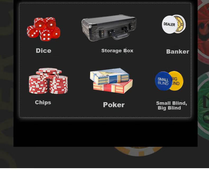 Miaoji Poker Chips Ceramic Chip Set for Texas Hold'em And Mahjong, 300 Pieces with Aluminum Box + Playing Cards MJ8329 3