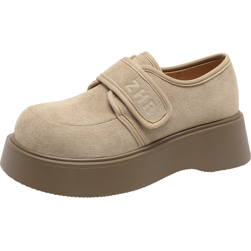 ZHR Thick-Soled Birkenstock Sandals for Women, Versatile Height-Increasing Casual Shoes, Autumn Soft-Soled Lightweight Women's Shoes, AB171, Khaki Color, Size 39