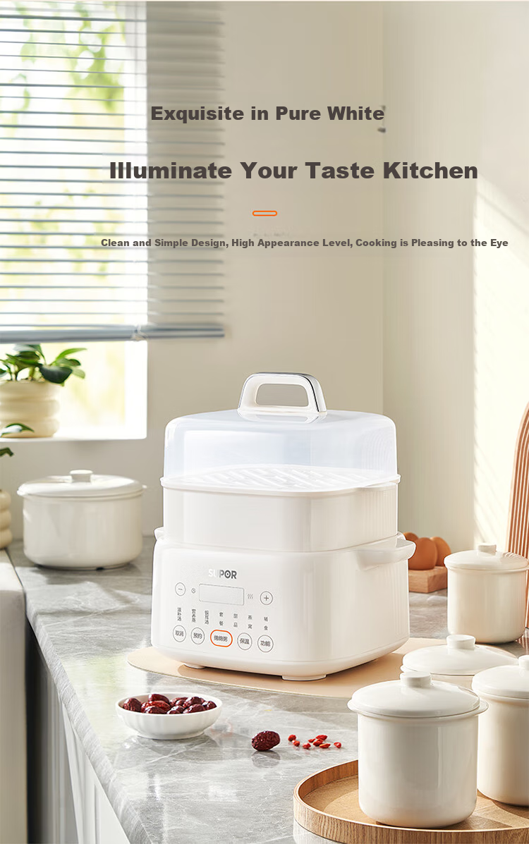SUPOR Electric Stew Pot, Ceramic Casserole for Soup Making, Purple Clay Inner Pot, 3L Multi-Functional Stewing Pot for Home Use, Micro-Pressure Fast Cooking Pot for Soup, Suitable for 3-4 People, DG30YC875 5