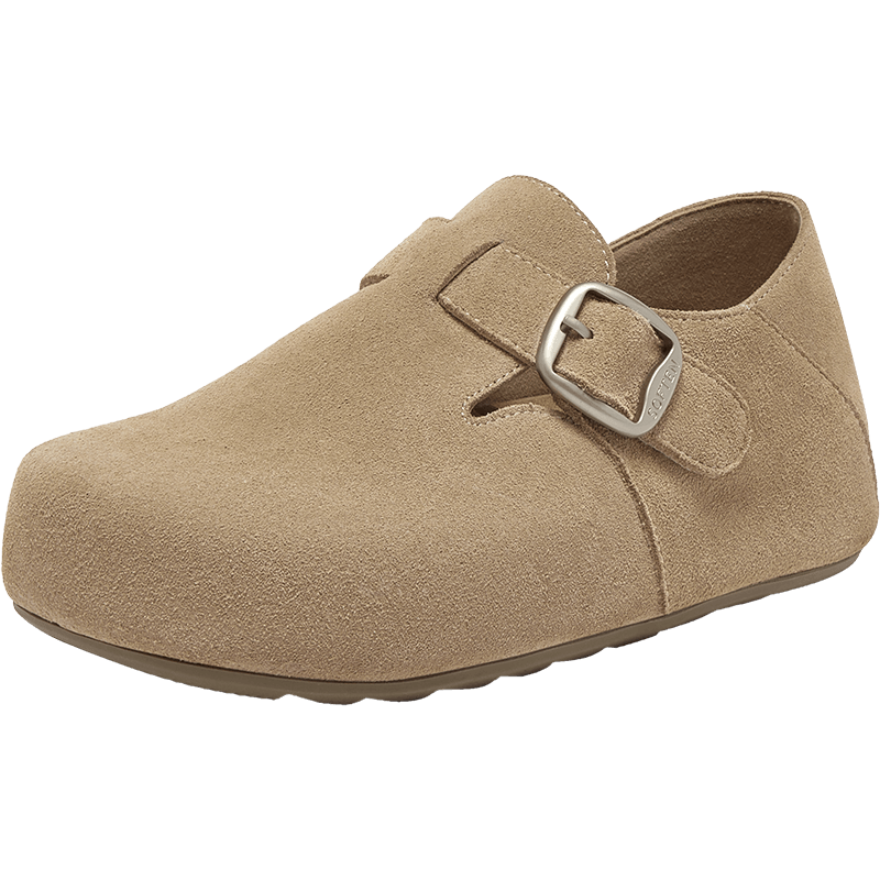 BASTO 25 Autumn Birkenstock Style Fashion Retro Commuter Casual Women's Flats D3532CM5 Beige Size 35