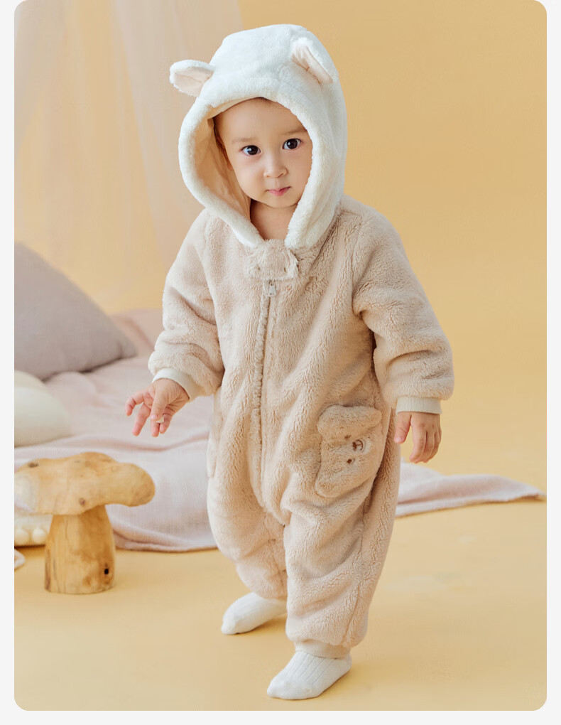 DAVE & BELLA Baby Clothes Newborn Infant Romper Boys Autumn Winter Toddler Pajamas 1