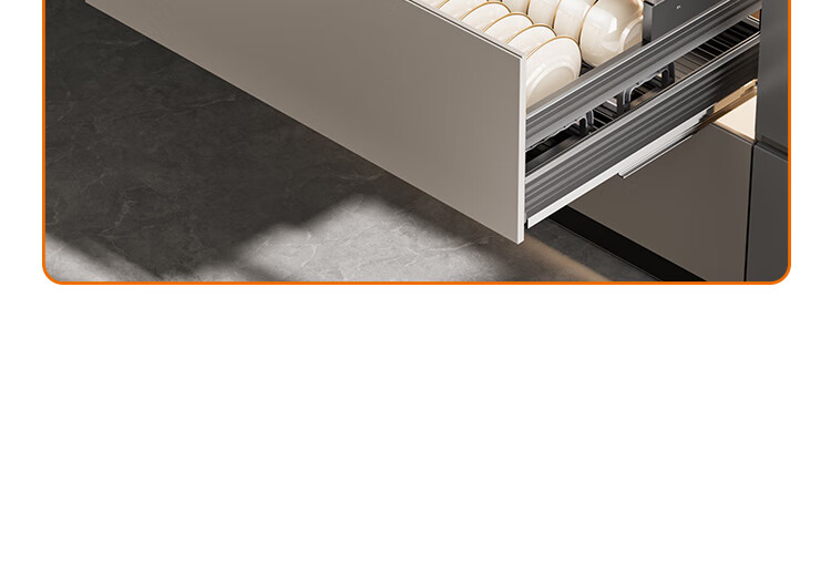 Kabe Three-Tier Kitchen Pull-Out Drawer Cabinet Space Aluminum Alloy Bowl Basket Built-in Dish Pot Chopsticks Storage Organizer 29