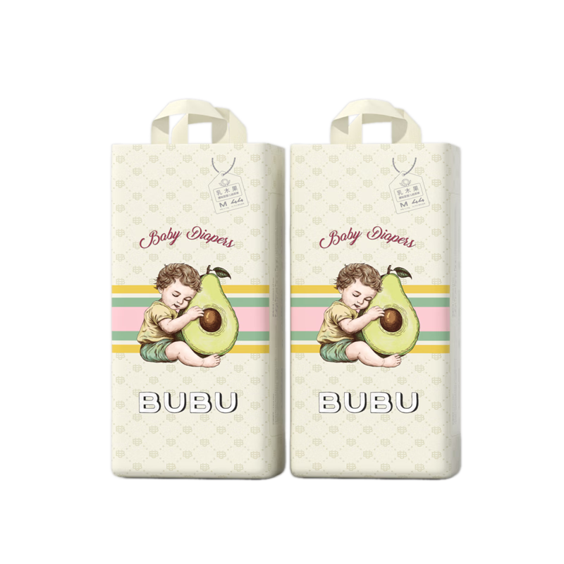 BUBU Shea Butter Diapers Size M 88pcs (4.5-8.5KG) Breathable Ultra-Thin Toddler Training Pants Baby Hip Protection Diapers