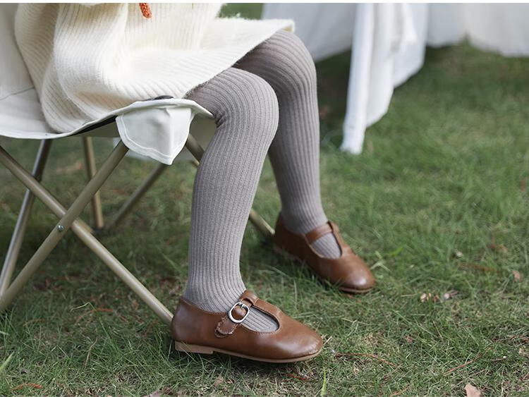 Five Cotton Flowers Girls' Leggings Spring and Autumn Children's Tights Baby Baby Outside Wearing Tights White Korean Version Long Socks 15