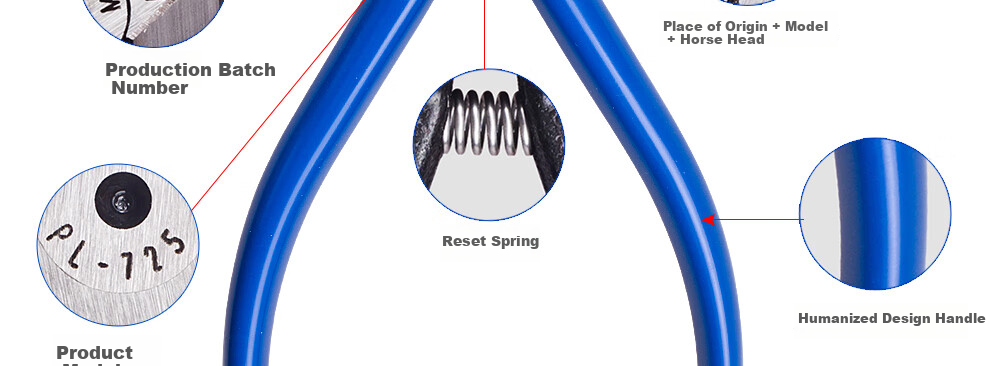KEIBA Japanese Imported Model Plastic Water Pipe Pliers, Diagonal Cutting Pliers, Side-Cutting Pliers, PL-717 16