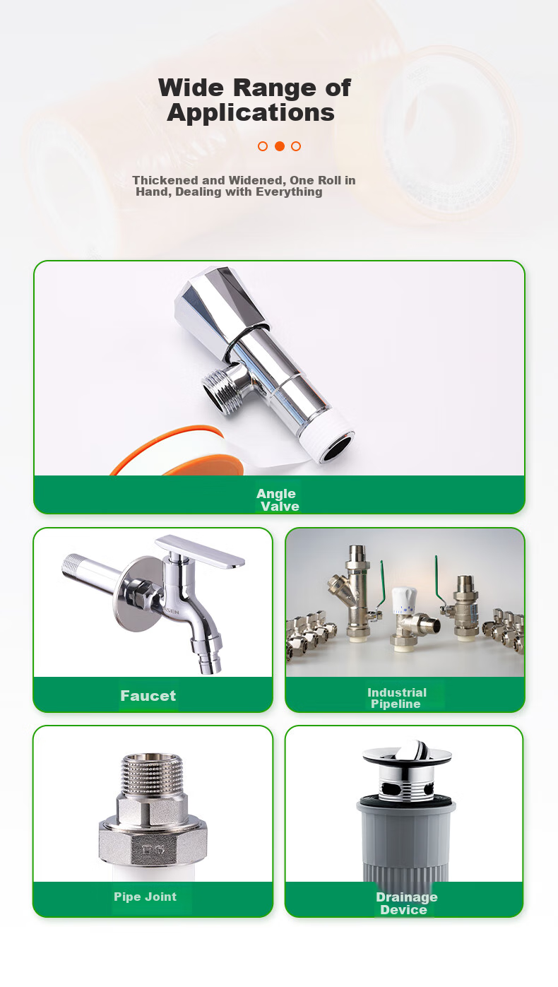 Weixing Raw Tape, 20 Meters, 5 Roll Set, Thickened Raw Tape Angle Valve Faucet Hose Plumbing Accessory, 1302-20 1