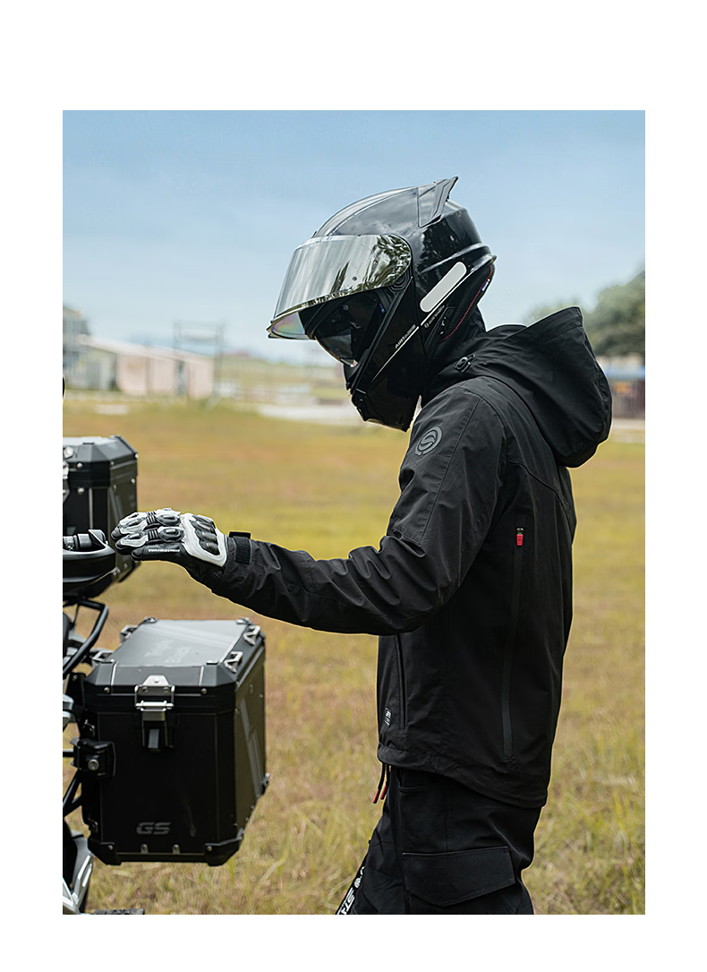 STAR FIELD KNIGHT Motorcycle Riding Jacket for Men, All-Season Use, Warm Fleece-Lined, Anti-Freeze, Water-Resistant, Motorbike Riding Windproof Coat, Size L 37