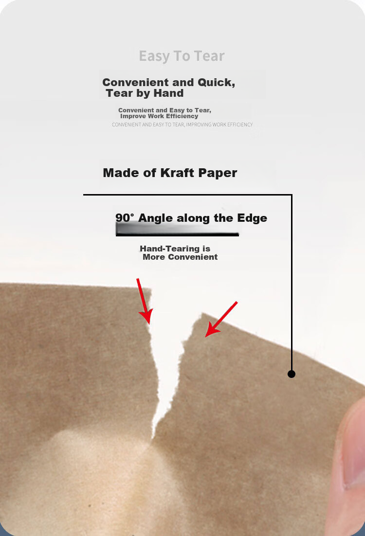 Yongguan Kraft Paper Tape, Brown Paper Tape for Packaging, Opaque And Easy to Tear, 50mm*30m*5 Rolls 5