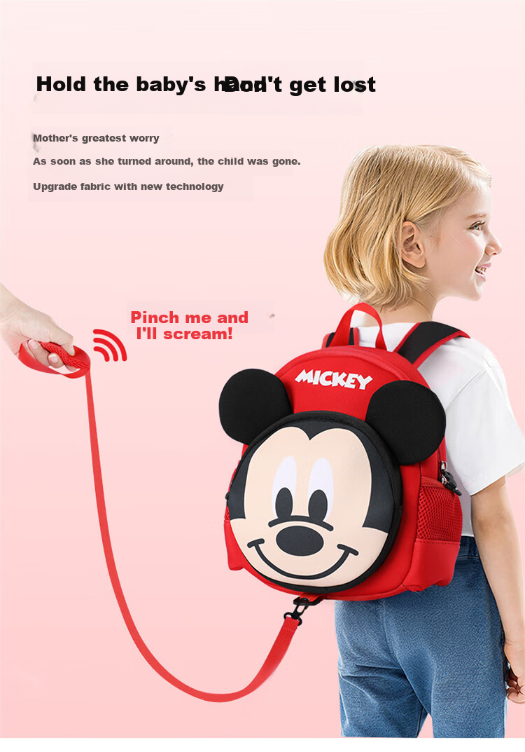 Disney Mickey Children's Small Backpack Kids School Bag for Girls Toddlers Ages 2-8 4