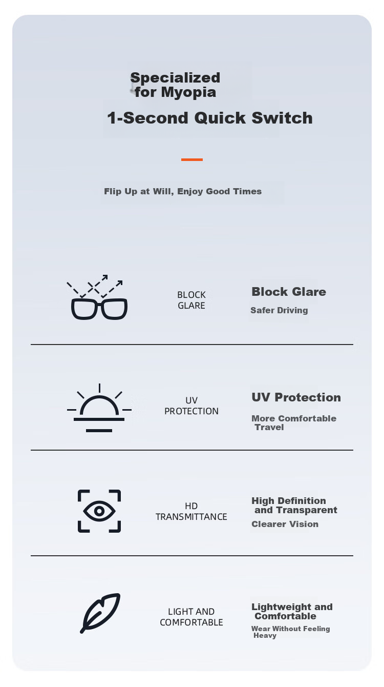 HLA Polarized Clip-On Sunglasses for Men and Women, Driving Clip-On Sunglasses for Prescription Glasses 2