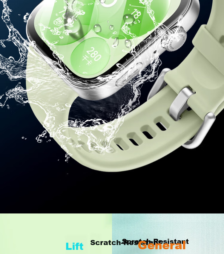ESCASE [Two-Pack] Screen Protector for Huawei Watch Fit 4/3, Hydrogel Film, Full Coverage, HD Clear, Shockproof, Fingerprint-Resistant Protective Film 8