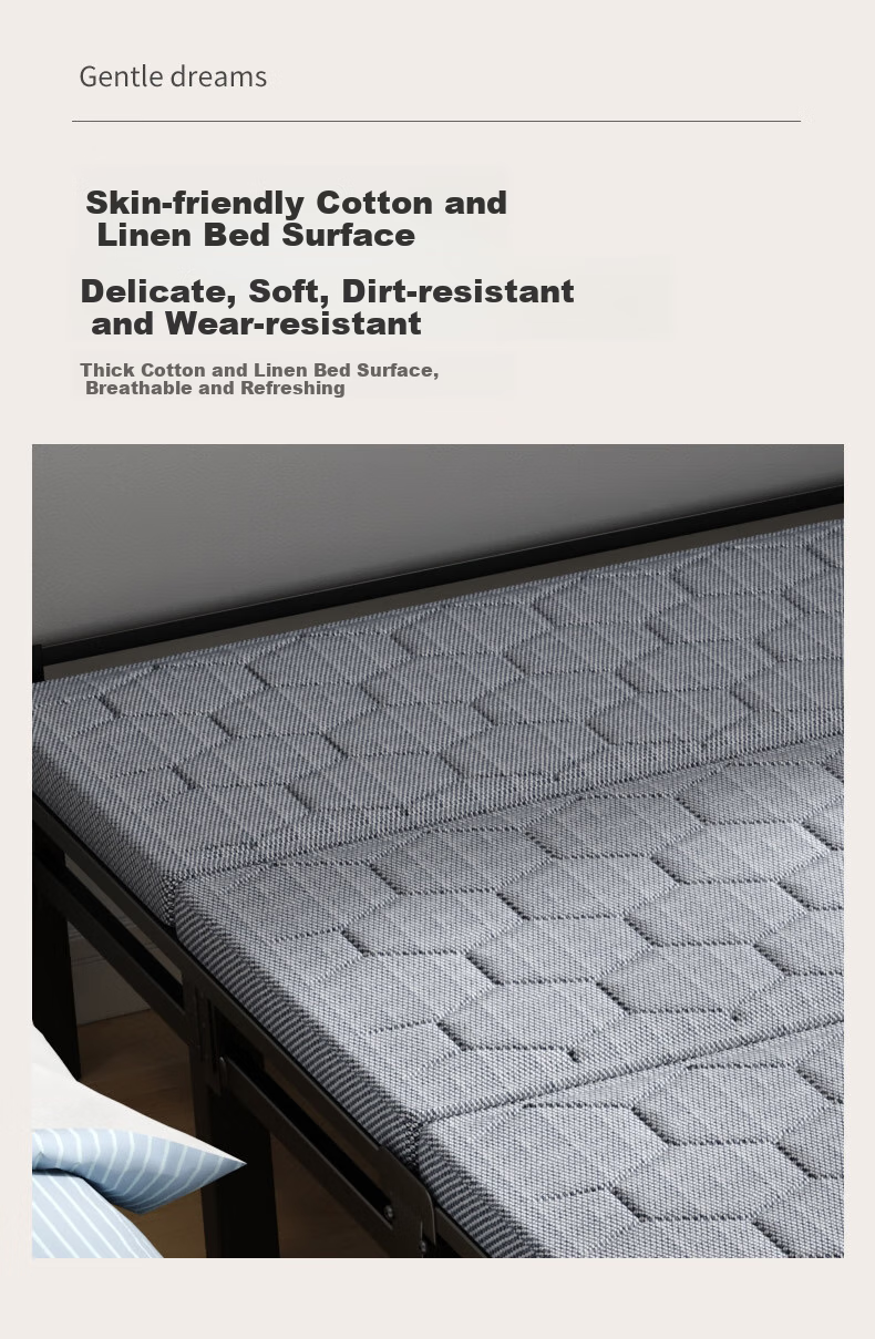 Chibailun (No Installation Required) Folding Bed, Single Nap Bed for Office, Simple Home Bed, Hospital Accompanying Care Hard Board Bed 7