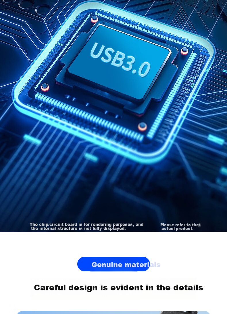 Lenovo Type-C Interface USB3.0 Hub Adapter Expansion Dock, USB Extender Cable, Laptop Expansion Dock Converter BY01C-3.0 (0.25M) 3