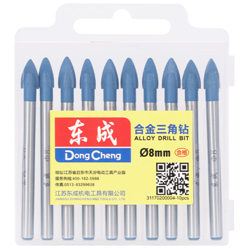 Dongcheng Alloy Triangle Drill Bit Ceramic Tile Drill Bit Sharp Angle Drill Bit Electric Drill Ceramic Drill Wall Drill Hole Opener φ8