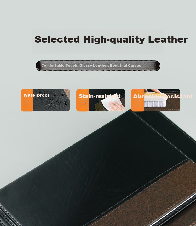 GuangBo 16K/96 Vintage Business Simple Leather Notebook, Large Soft Cover Diary, Notepad for Office Meetings, Random Color, GBP20017 3