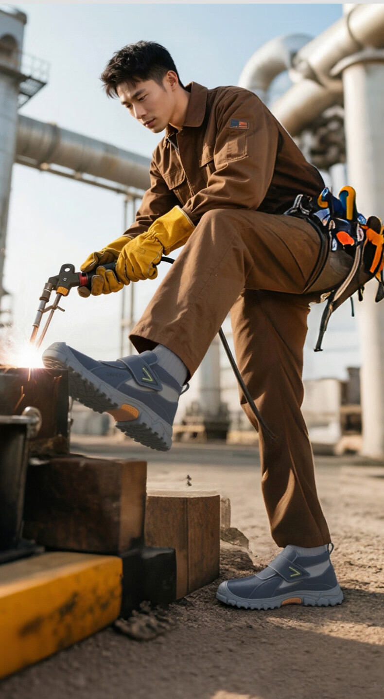 GUYISA Men's Winter Welding Labor Protection Shoes Steel Toe Anti-Smash and Anti-Puncture Safety Work Shoes 3027GY Size 43 4