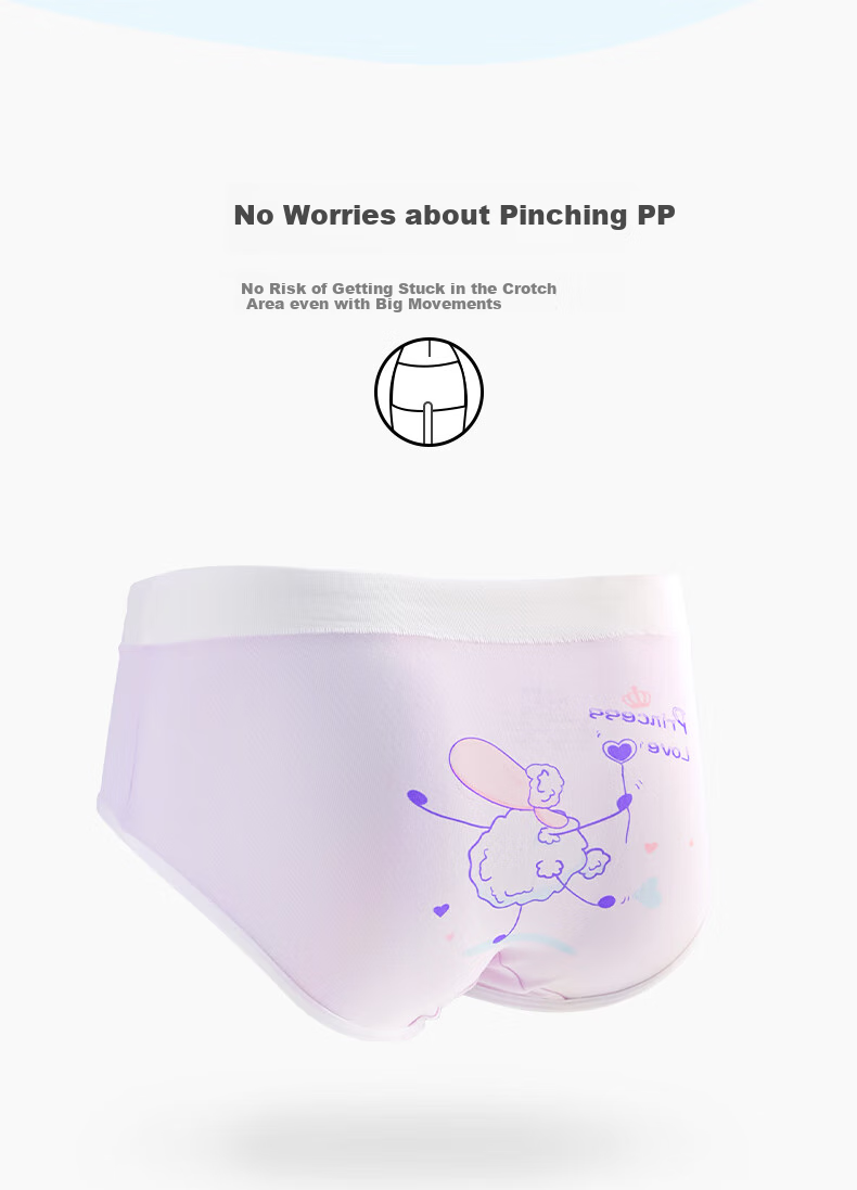 Ailier&ouluola Girls' Cotton Triangle Panties for Students in Puberty, Children 6-12 Years Old, Big Girls' Underwear, No Wedgie S 4