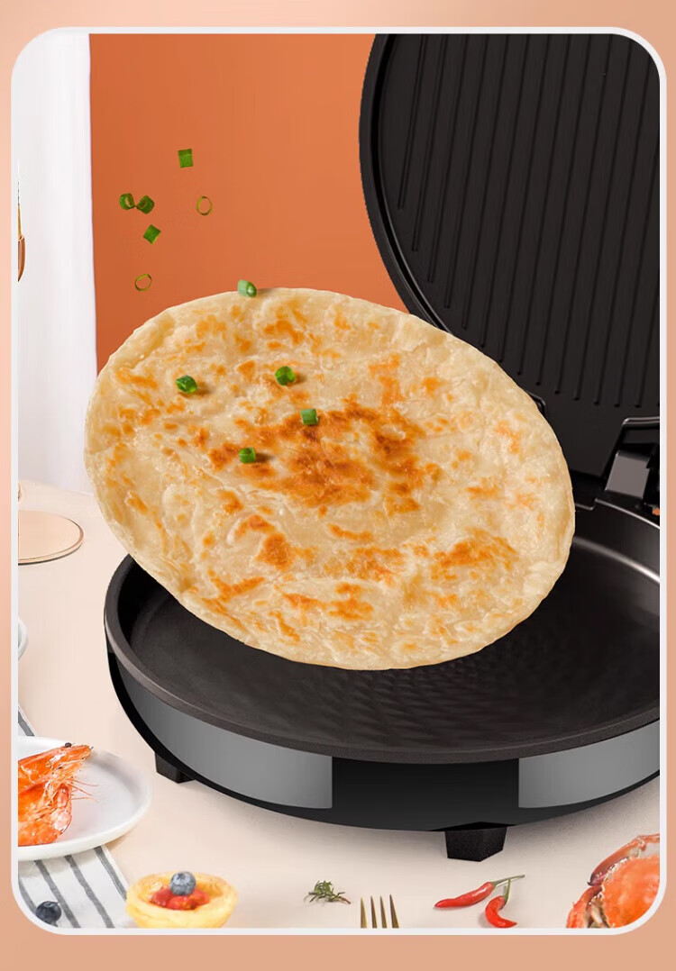 AUX Stainless Steel Electric Griddle 0 Coating 36mm Deep 2000W Double-Sided Heating Electric Pancake Maker Non-Stick Electric Frying Pan Breakfast Machine AKP-30A44-BC 12