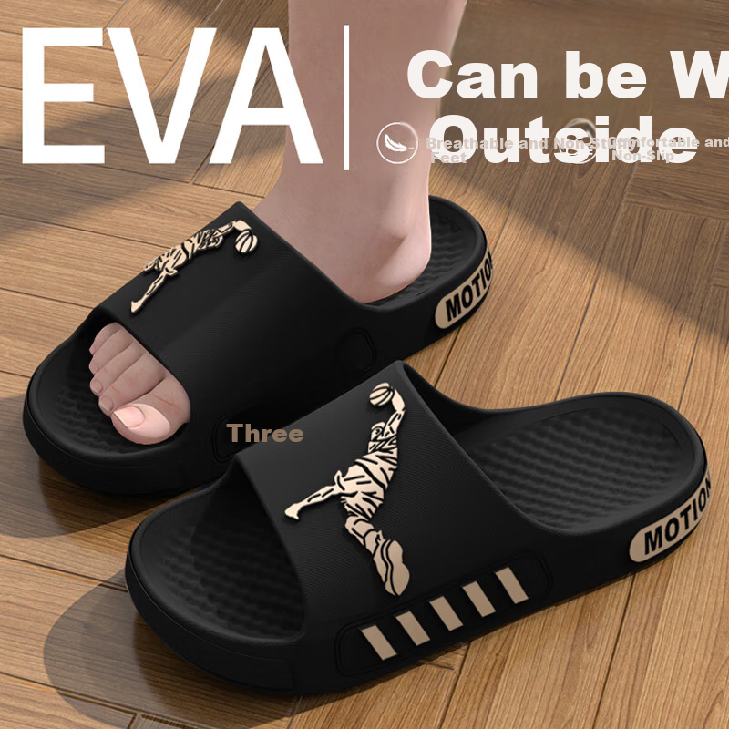 MEXICAN Sports Sandals for Men, Summer Outdoor Wear, Comfortable Home And Water Wading, Beach Shock-Absorbing Non-Slip Slippers, Black Size 40-41
