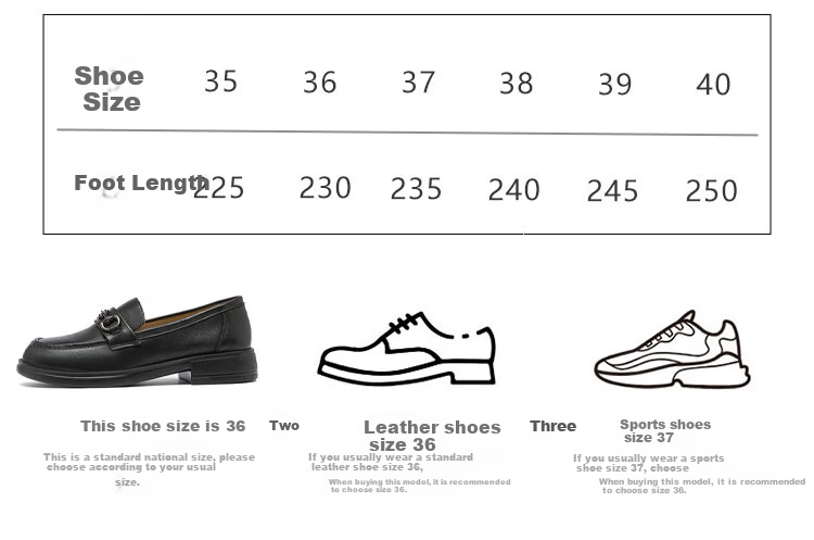 SPIDER KING Loafers for Women, Thick-Soled Horse Bit Buckle, Soft-Soled Casual Shoes, Slip-On, British Style Versatile Leather Shoes, Black, Size 36 4
