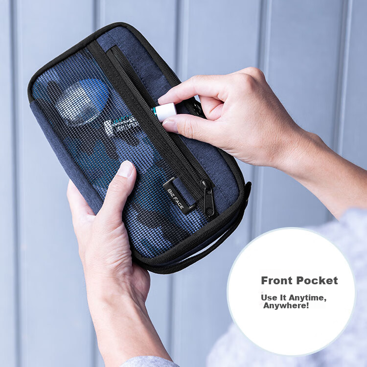 SANWA Travel Portable Bag, Cable And Power Cord Storage Pouch, Charger And Electronic Accessory Organizer, Light Gray 10