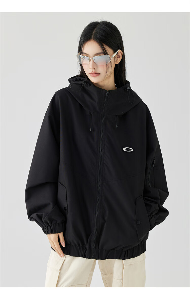 GOLFCROSS [Bestseller] Couple's Dopamine Hooded Jacket with Letter Embroidery Logo, Pink, Size M 10