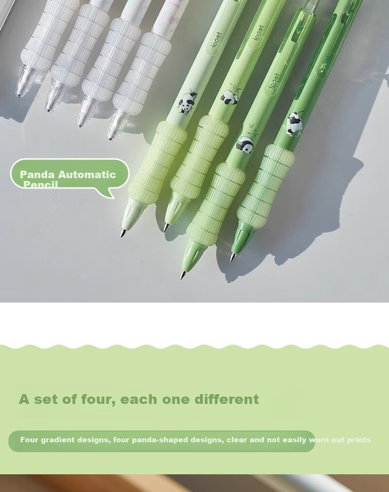LOPET Panda Flower Automatic Pencil, Elementary School Student Hand Protector, High-Tech Ultra-Soft Grip, Writing Without Fatigue, 0.5mm Buffer, Anti-Breaking Lead, Drawing Pencil LT-7026 8