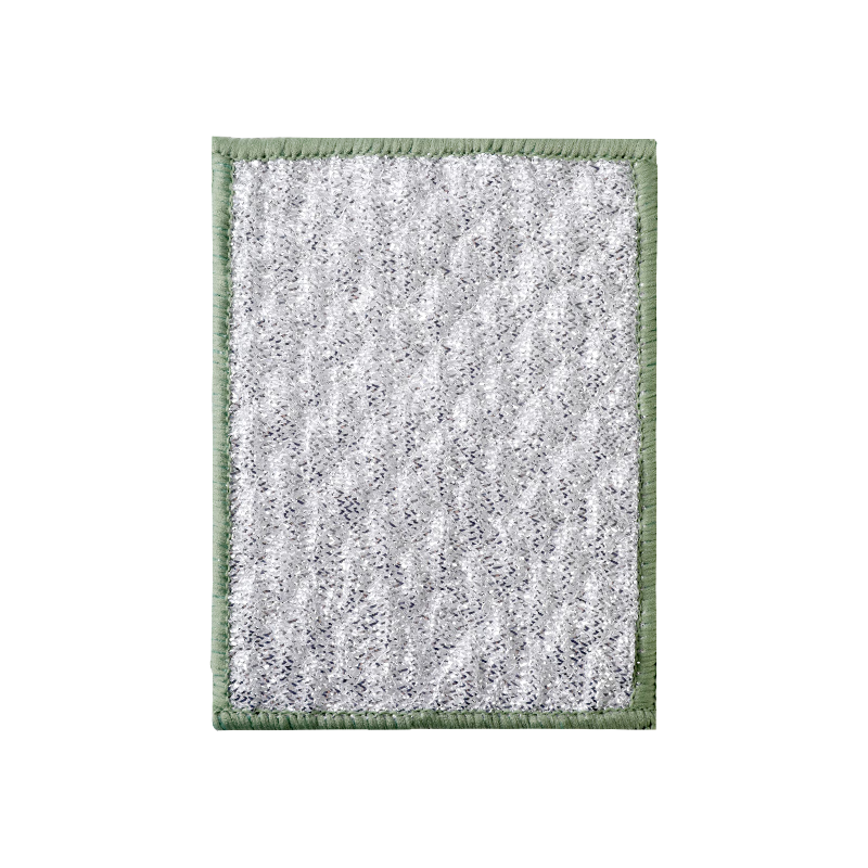 OKwife Dish Cloth 16x12cm 3-Pack Double-Layer Thickened Easy-Clean Silver Thread Cotton Scrubbing Cloth Pot Cleaning Tool