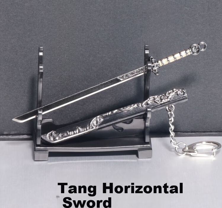 Huashimeng Ancient Chinese Famous Sword Miniature Sword Yuewang Goujian Sword, Qin Wang Sword, Tang Horizontal Knife Qingguan Sword Model Unsharpened 10
