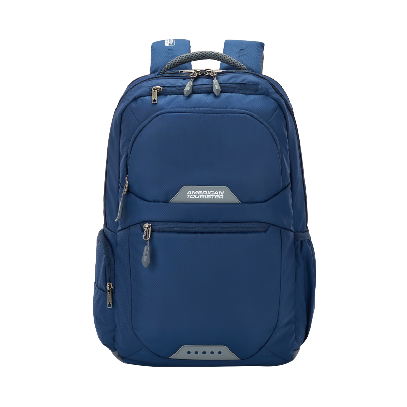 American Tourister Backpack Travel Bag Sports Bag Large Capacity Commuter Laptop Bag Upgraded Version Celebrity Edition QI5 Dark Blue