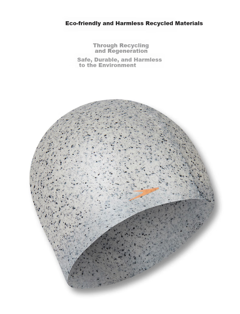 Speedo Comfortable Hair Protection Silicone Swim Cap for Women, Eco-Friendly Soft Fit, Gray-Gree 2