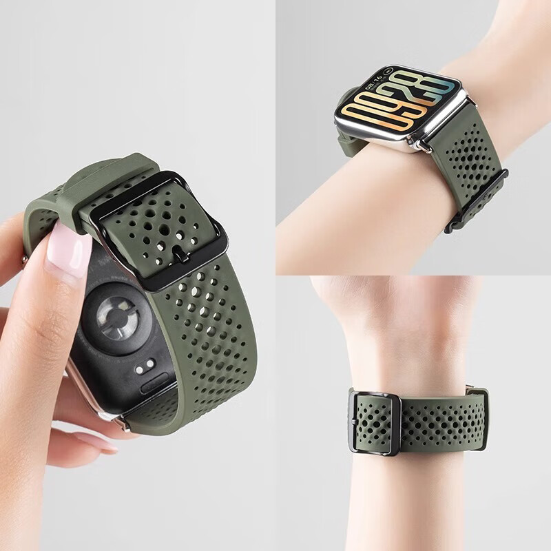 Ремешок Iboann для Xiaomi Mi Band 8 Pro, версия Chain 9 Pro, перфорированный силиконовый браслет для мужчин и женщин, спортивный, дышащий, новый