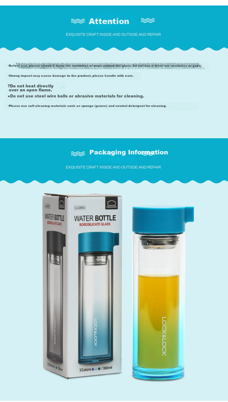 LOCK&LOCK Yuanbei Magnetic Bottle, Glass Cup, Magnetic Tea Infuser Mug, Portable Outdoor Cup for Men And Women, 550ml, White 17